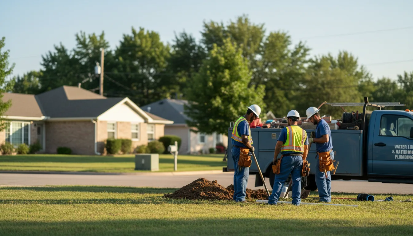 Residential water line and bathroom plumbing service in Clayton, MI